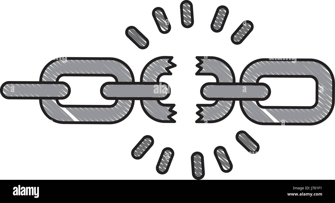 Broken chain isolated icon Stock Vector Image & Art Alamy