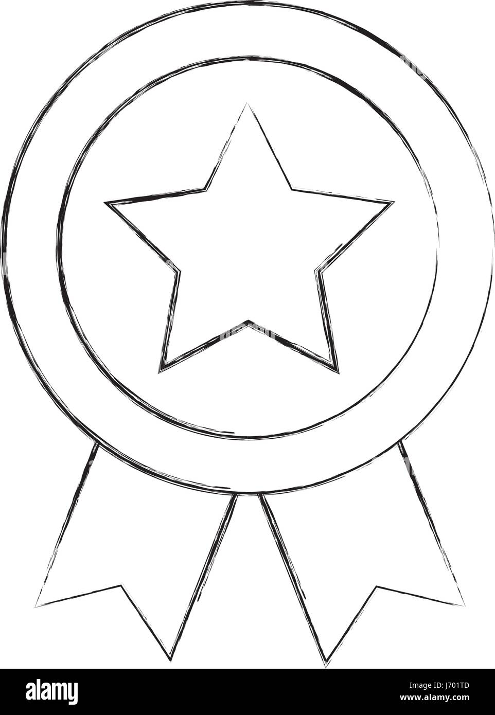 american medal with star Stock Vector