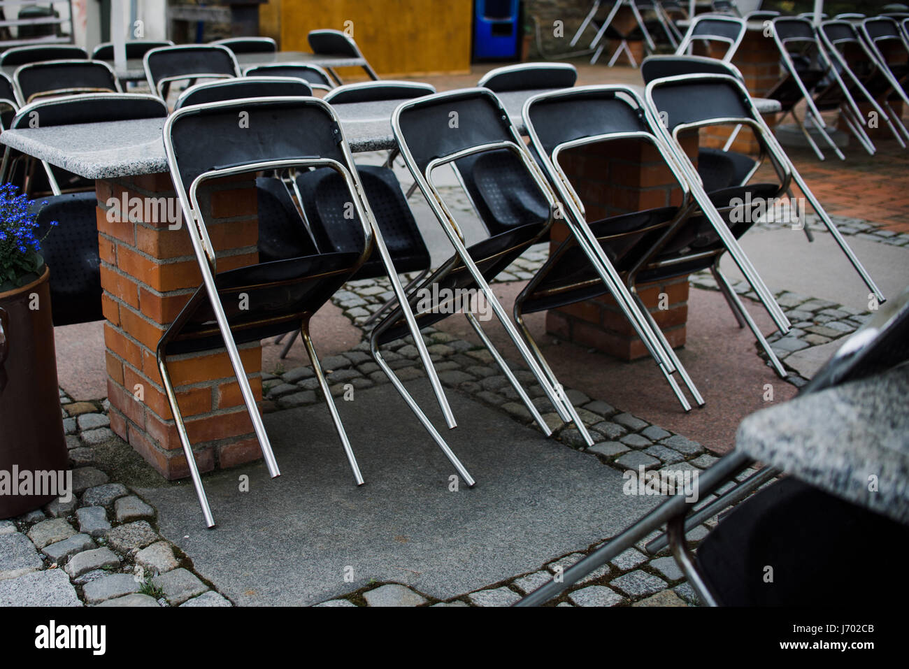 closed bar, cafe or restaurant, close up on chair Stock Photo Alamy