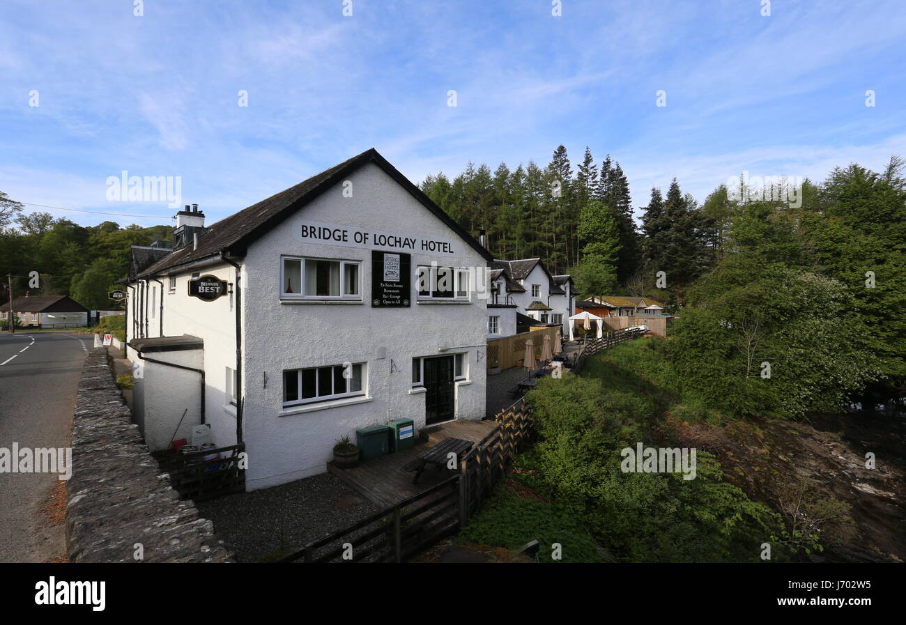 Bridge of Lochay Hotel Killin Scotland May 2017 Stock Photo Alamy