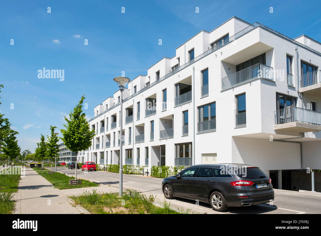 New apartment buildings at Adlershof Science and Technology Park in Berlin Germany Stock Photo