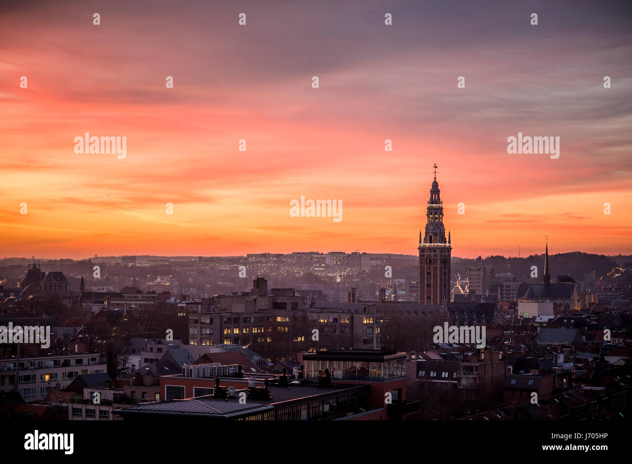 skyline of Leuven, Belgium Stock Photo Alamy