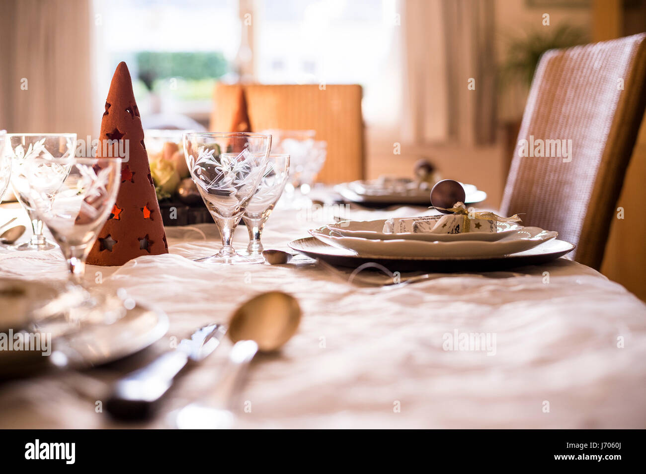 decorated table Stock Photo