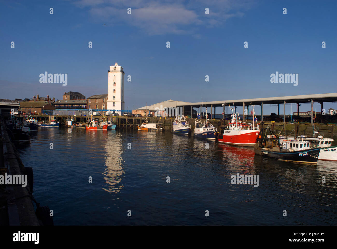 Fishing boats at North Shields Fish Quay Stock Photo Alamy