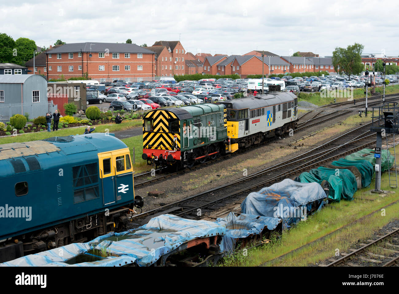 Diesel locomotives at the Severn Valley Railway, Kidderminster, UK Stock Photo