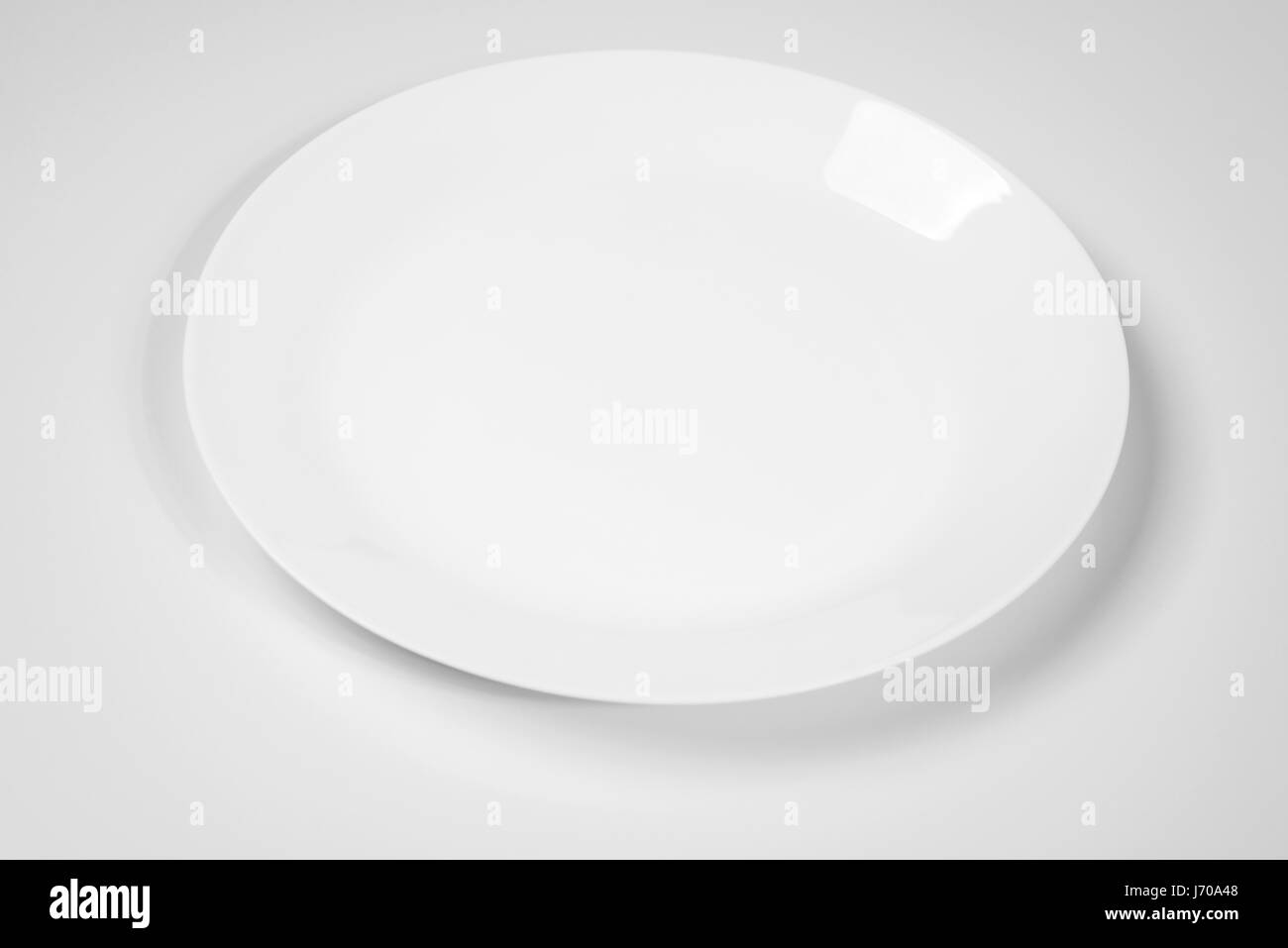 empty white plate Stock Photo