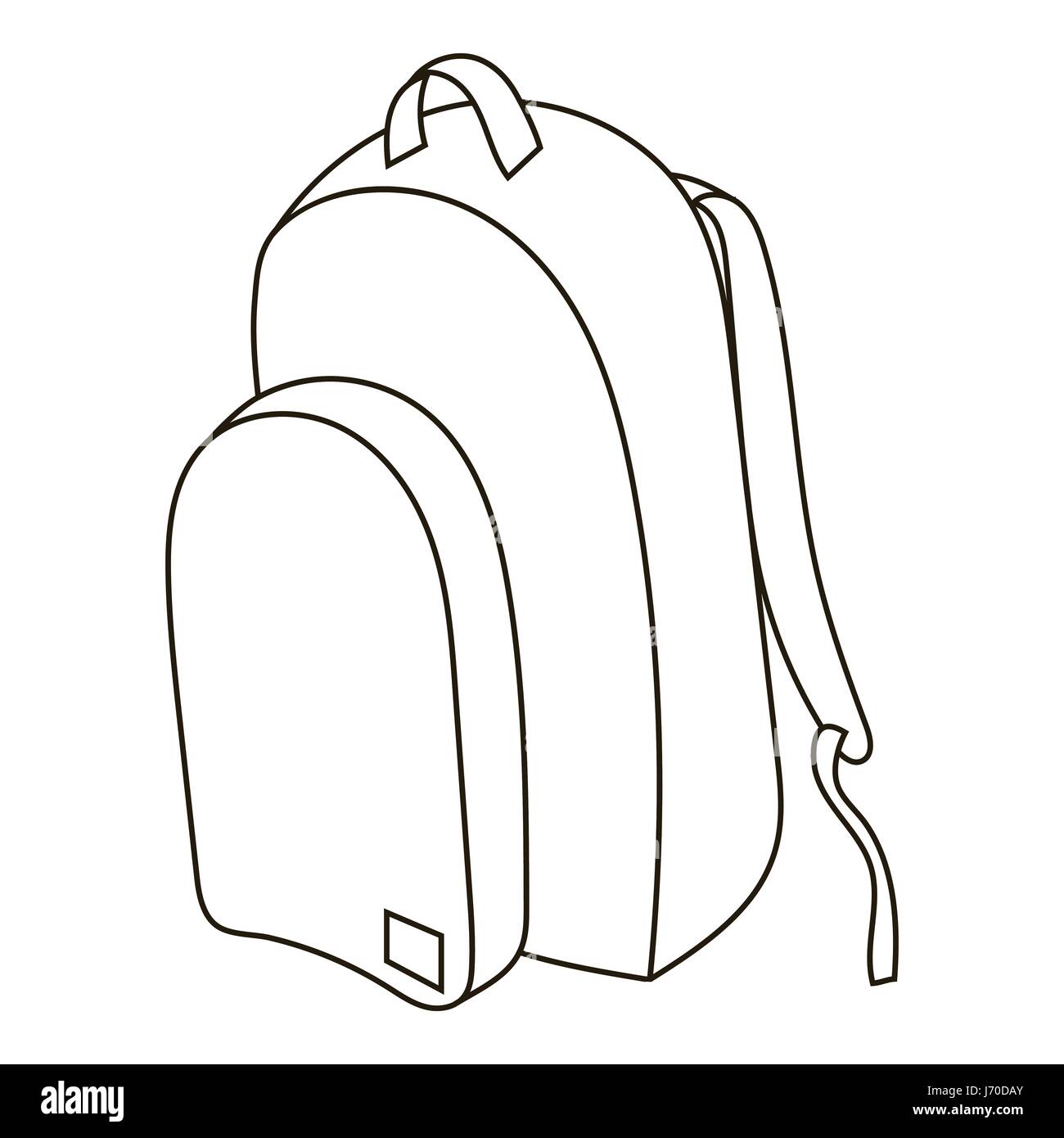 School backpack icon, outline style Stock Vector Image & Art - Alamy