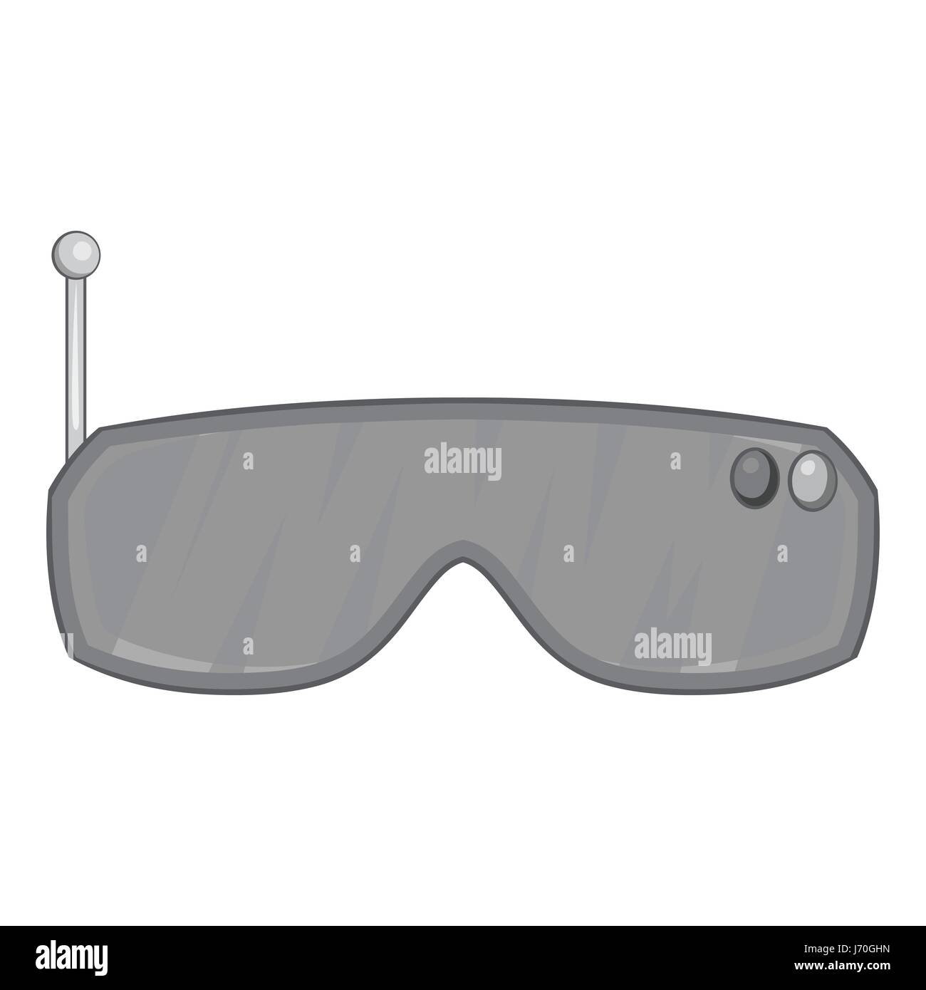 Virtual reality glasses icon, monochrome style Stock Vector Image & Art ...
