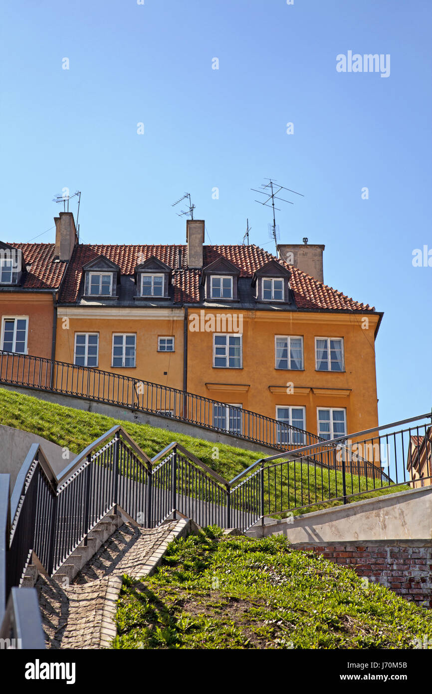 houses in warsaw,poland Stock Photo Alamy