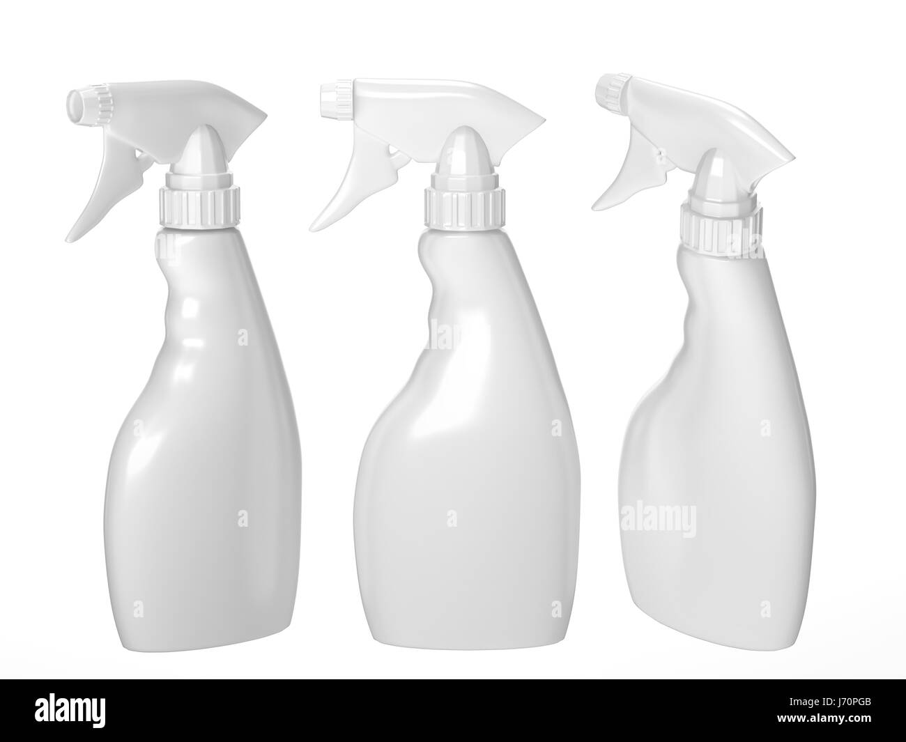 Blank spray bottle packaging with clipping path for liquid product like dish washing or ironing starch . ready for Your Design and artwork. Stock Photo