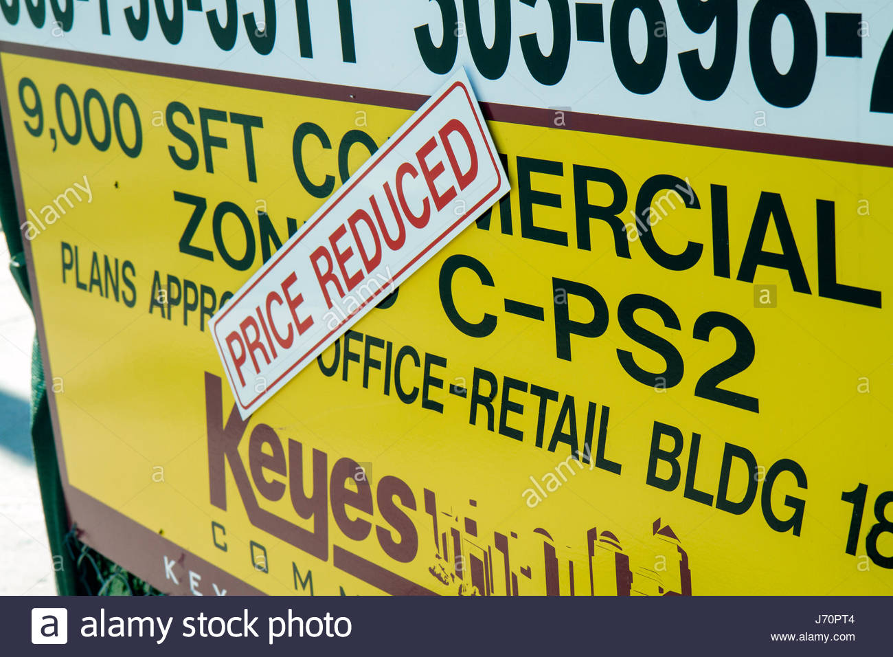 Commercial Property For Sale Sign Stock Photos & Commercial Property