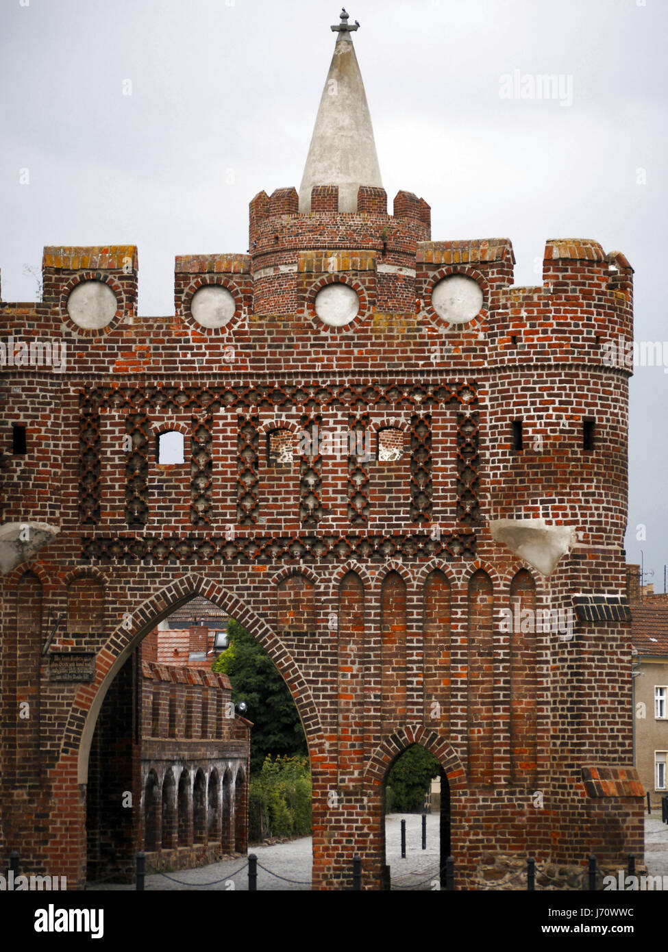 brandenburg germany german federal republic city wall medieval middle ...