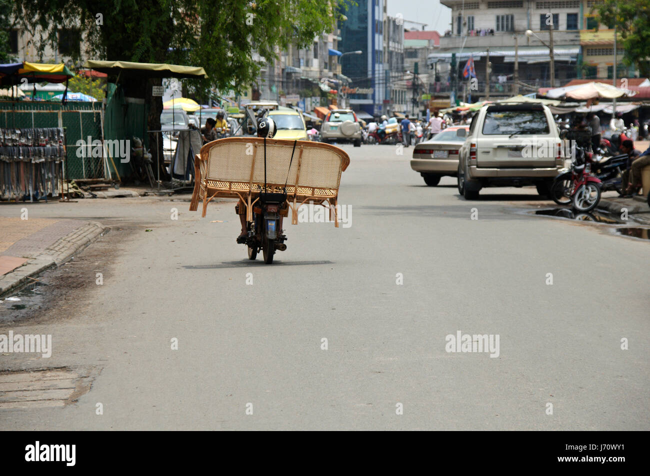 Asia Moped Logistics Sofa Cambodia Drive City Town Furniture Stock