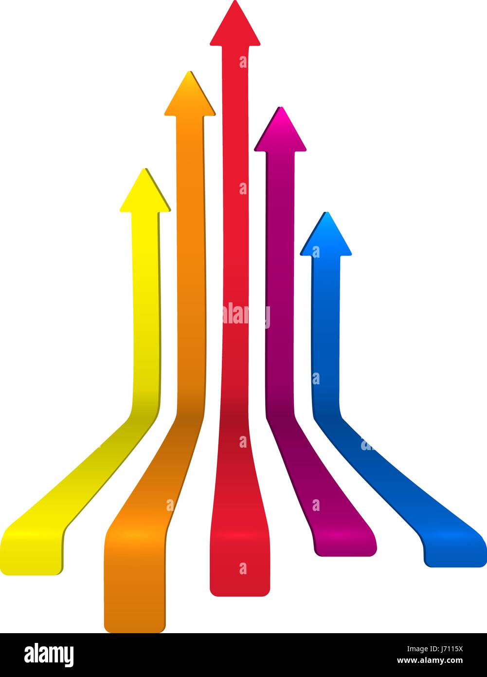 Arrow 3D isolated on white background Stock Vector Image & Art - Alamy