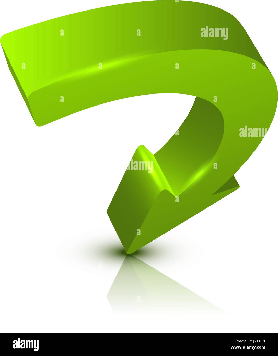 Arrow 3D isolated on white background Stock Vector Image & Art - Alamy