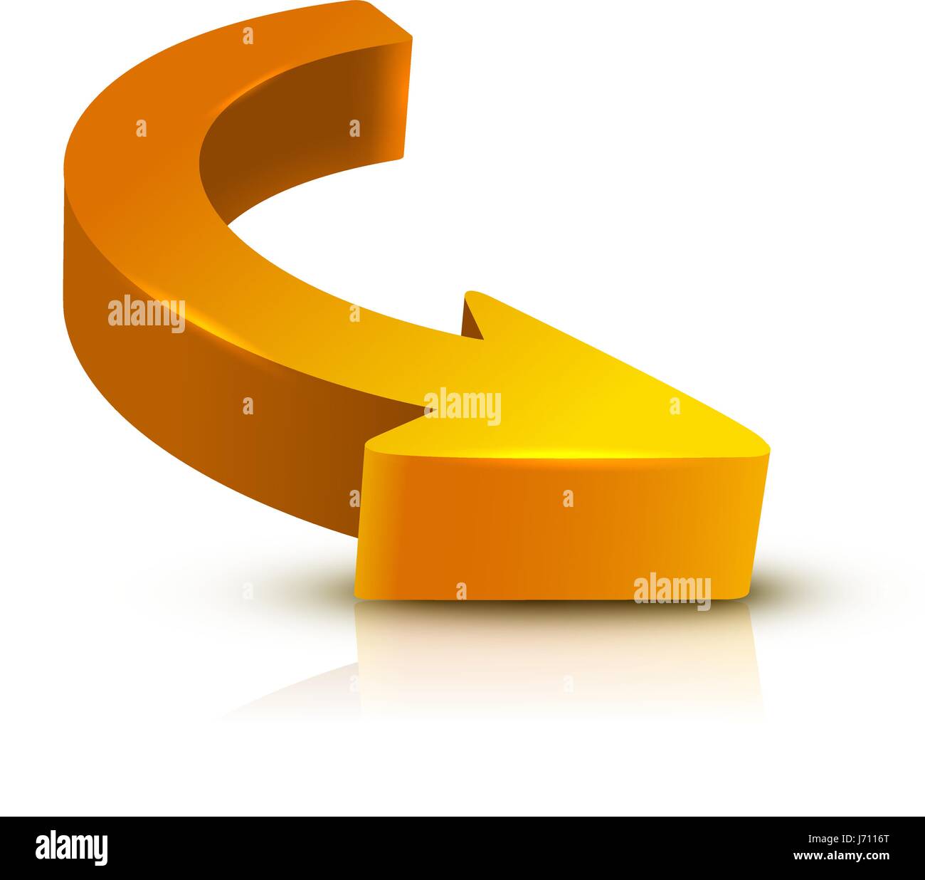 Arrow 3D isolated on white background Stock Vector Image & Art - Alamy