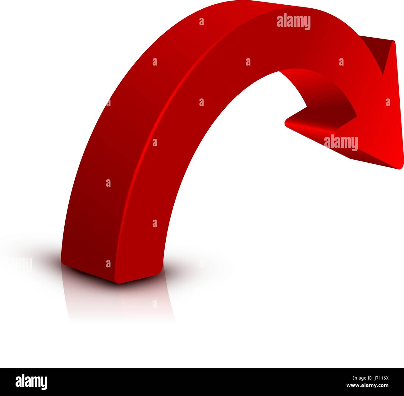 Arrow 3D isolated on white background Stock Vector Image & Art - Alamy