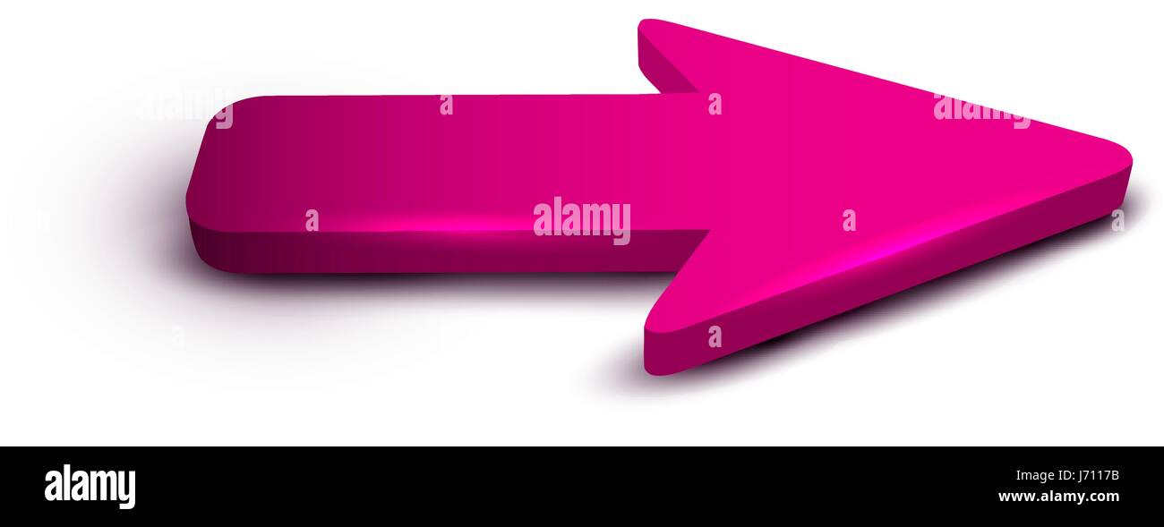 Arrow 3D isolated on white background Stock Vector Image & Art - Alamy