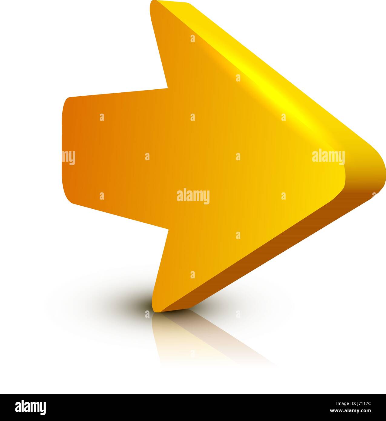 Arrow 3D isolated on white background Stock Vector Image & Art - Alamy