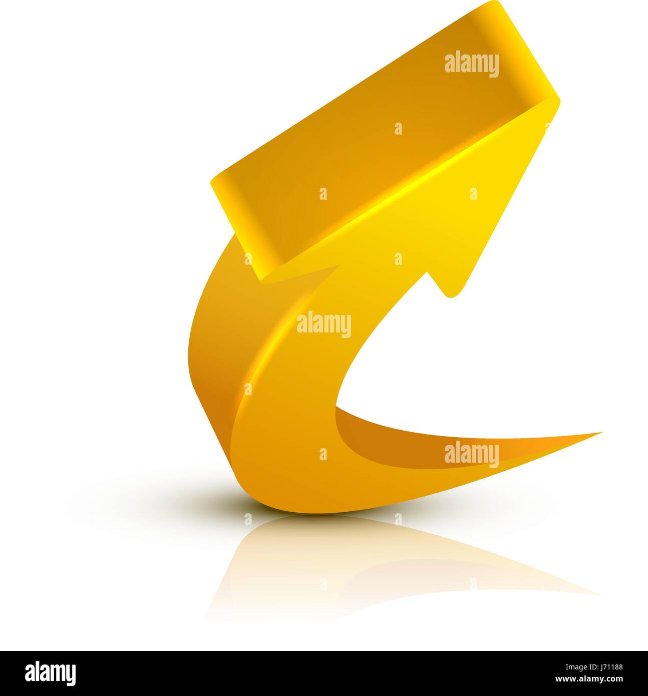 Arrow 3D isolated on white background Stock Vector Image & Art - Alamy