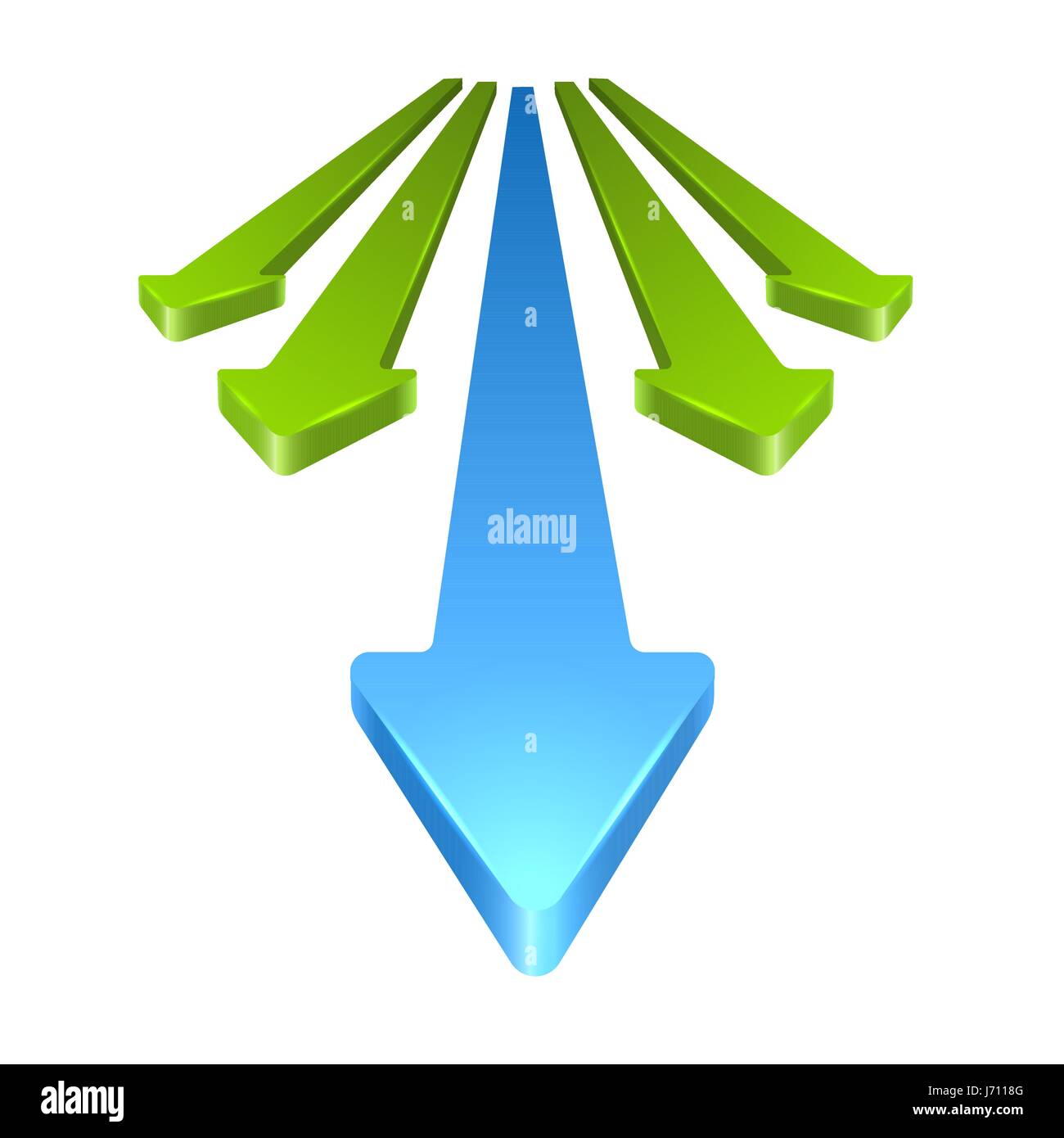 Arrow 3D isolated on white background Stock Vector Image & Art - Alamy