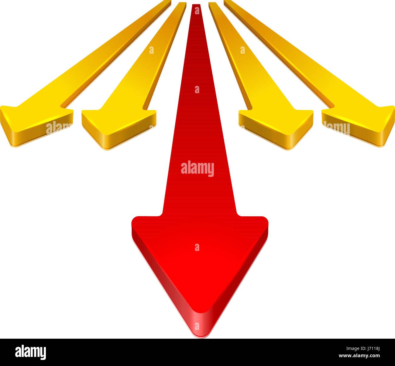 Arrow 3D isolated on white background Stock Vector Image & Art - Alamy