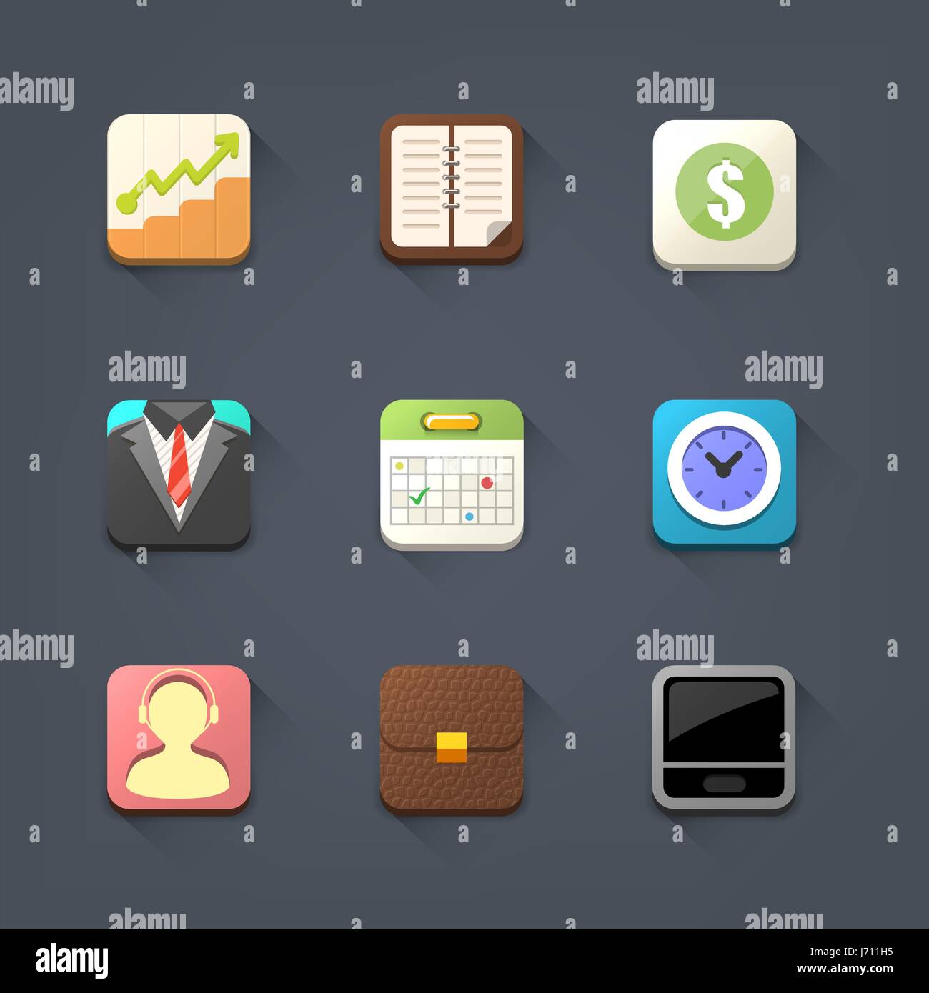 Business icon set Stock Vector Image & Art - Alamy