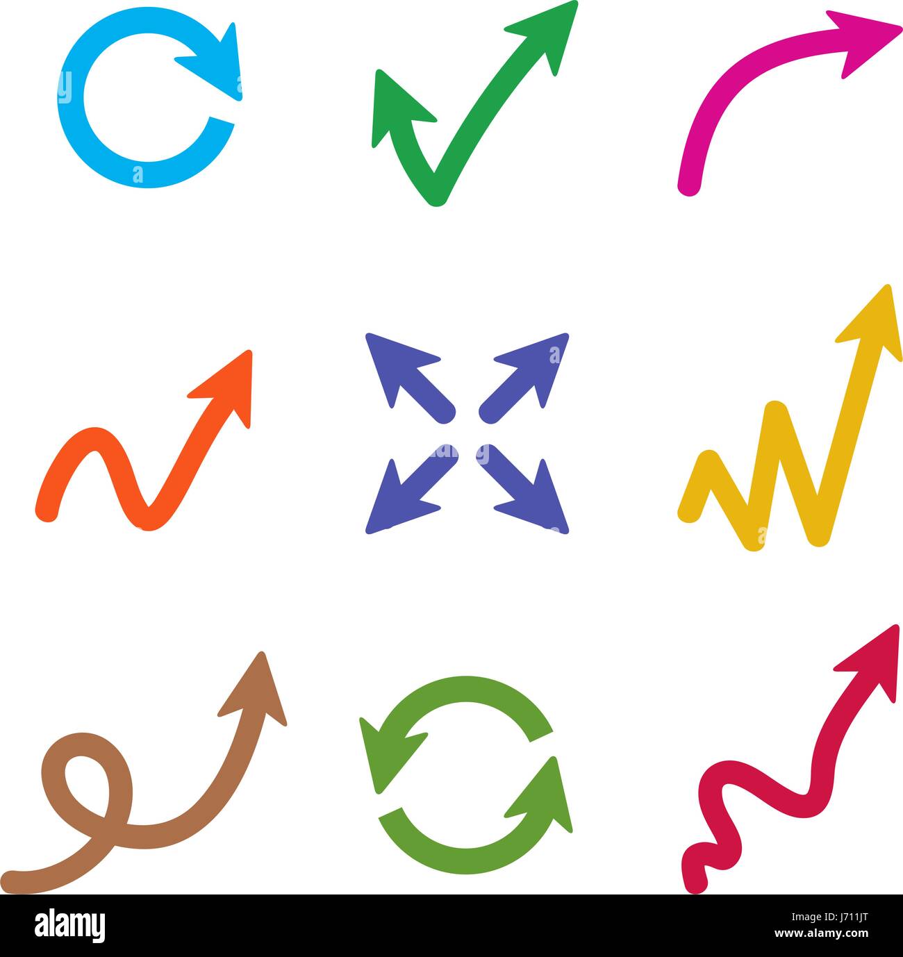 Arrows isolated on white background Stock Vector Image & Art - Alamy