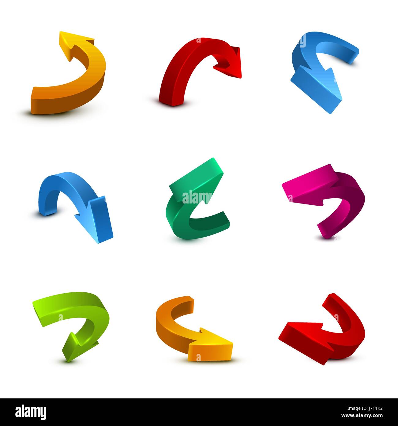 Arrow 3D isolated on white background Stock Vector Image & Art - Alamy