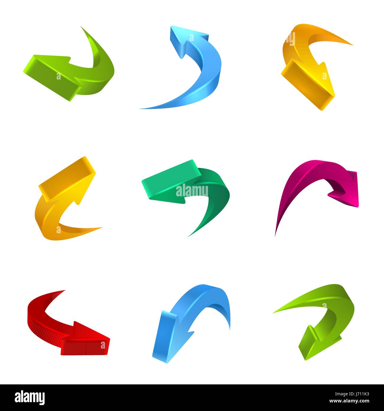 Arrow 3D isolated on white background Stock Vector Image & Art - Alamy