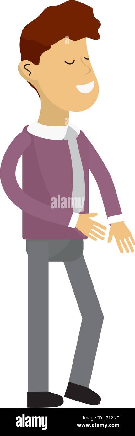 cute man with hairstyle and elegant wear Stock Vector Image & Art - Alamy