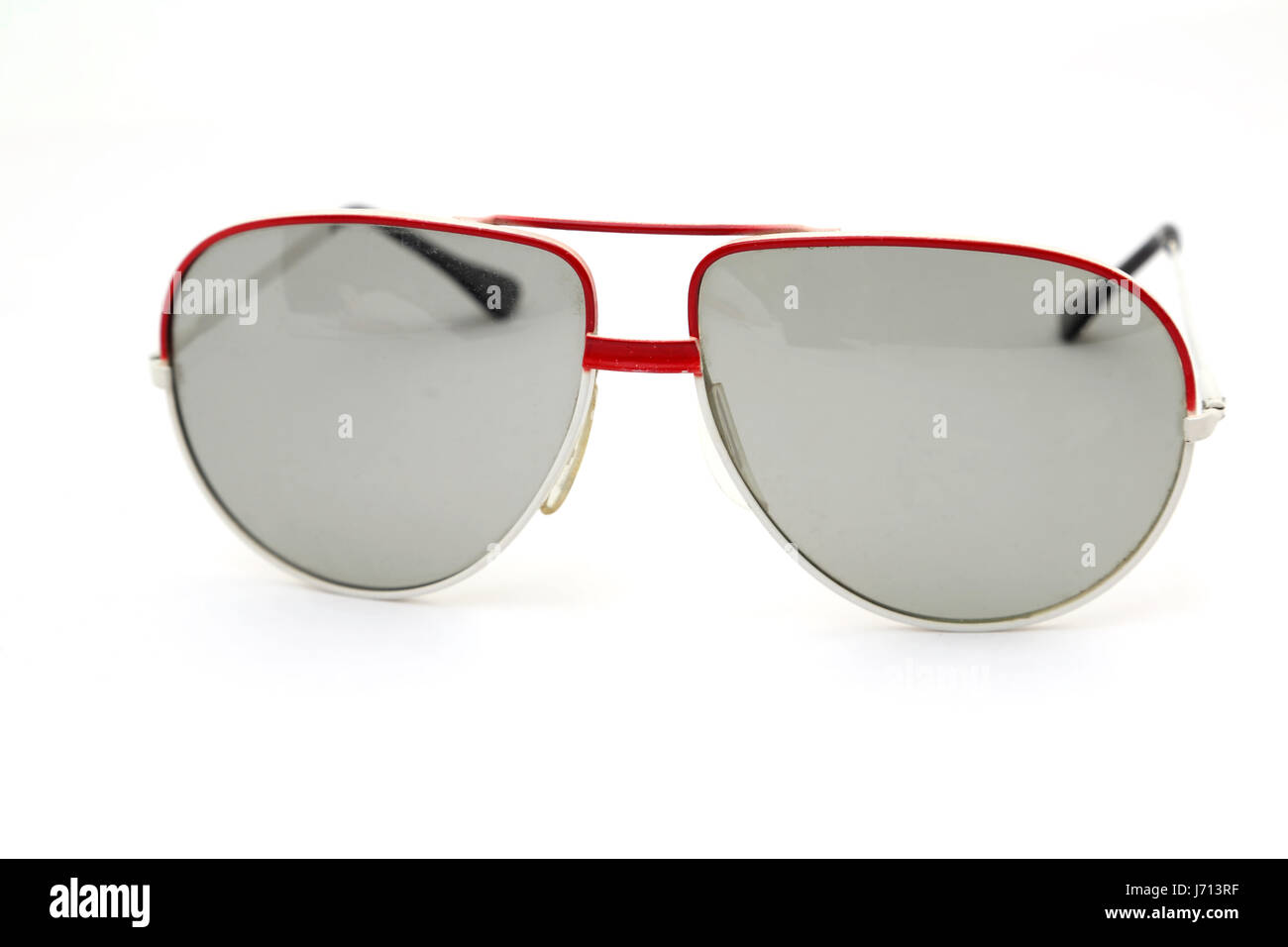 Vintage red and white aviator sunglasses Stock Photo - Alamy