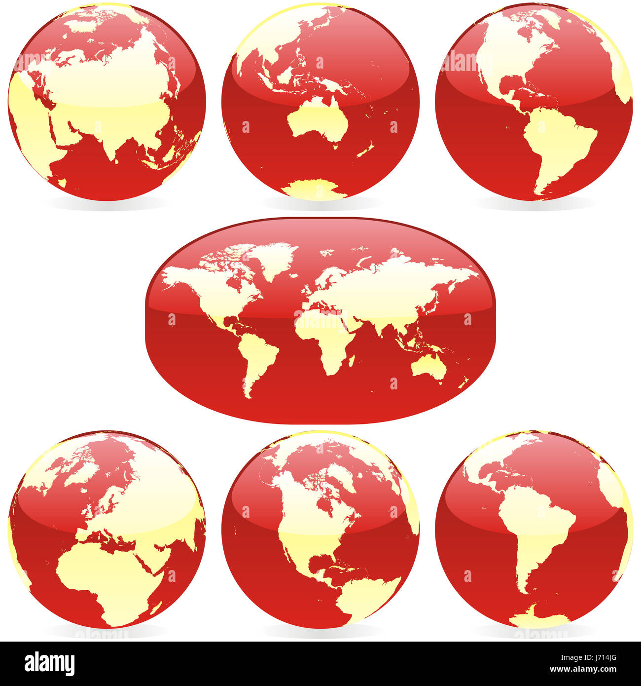 object isolated illustration globe planet earth world map atlas map of ...