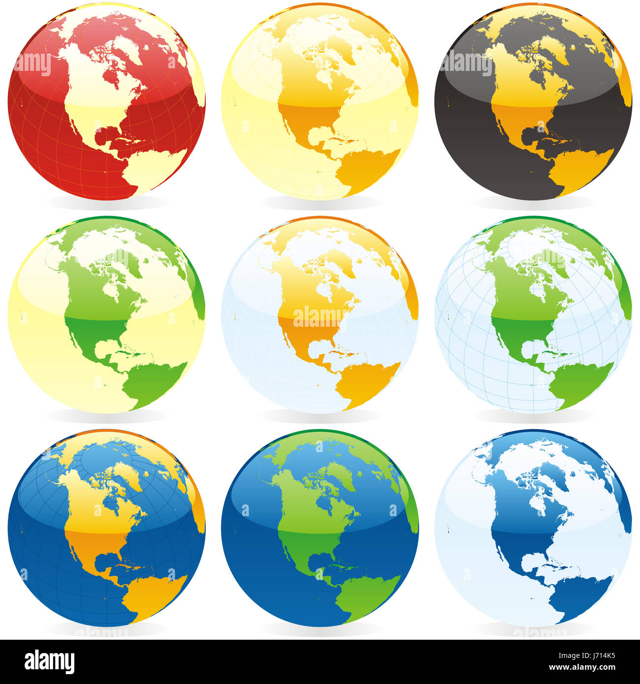 object isolated illustration globe planet earth world map atlas map of ...