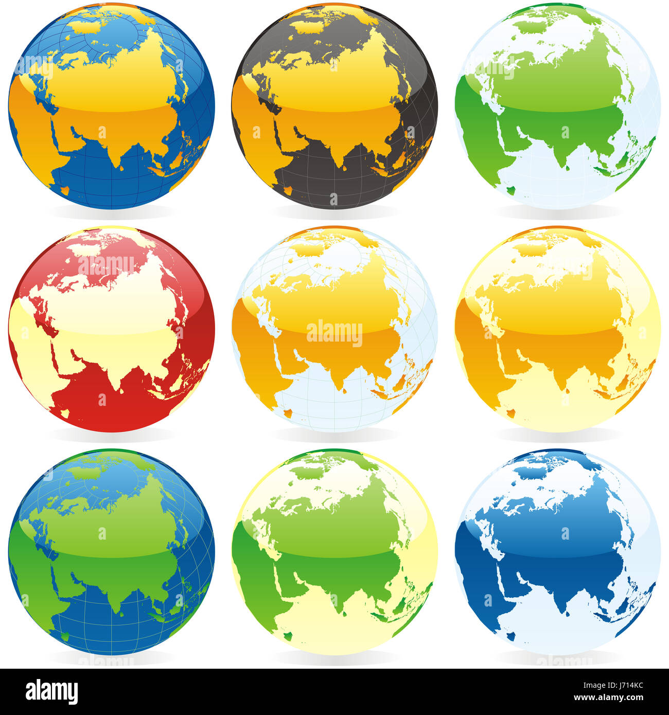object isolated illustration globe planet earth world map atlas map of ...