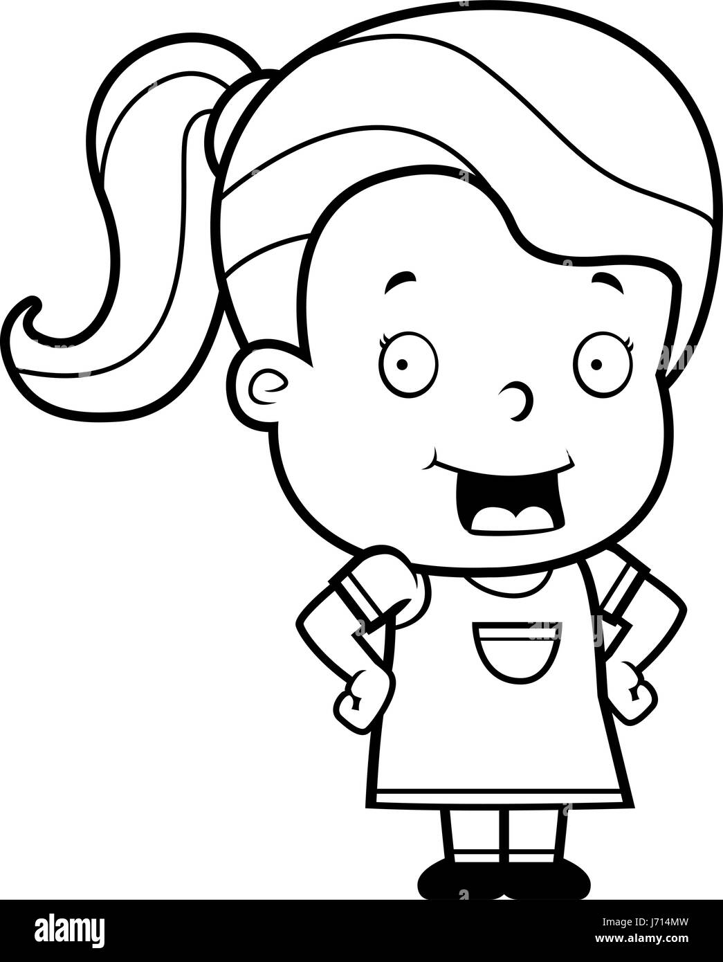 A happy cartoon toddler standing and smiling Stock Vector Image & Art ...