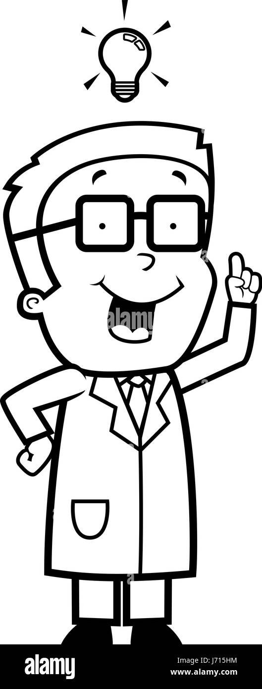 Kid Scientist Clipart Black And White