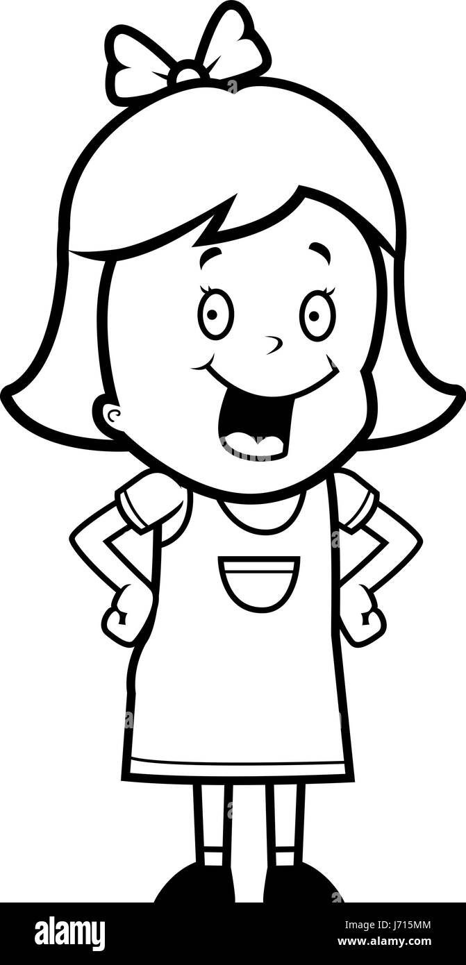 A happy cartoon child standing and smiling Stock Vector Image & Art - Alamy