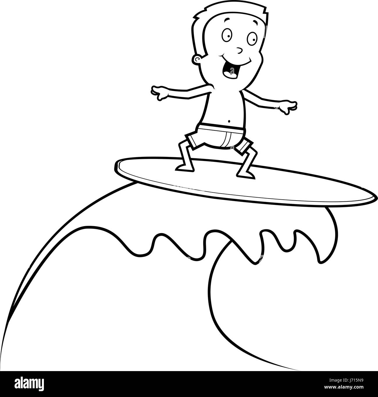 Child sea surfing Black and White Stock Photos & Images Alamy