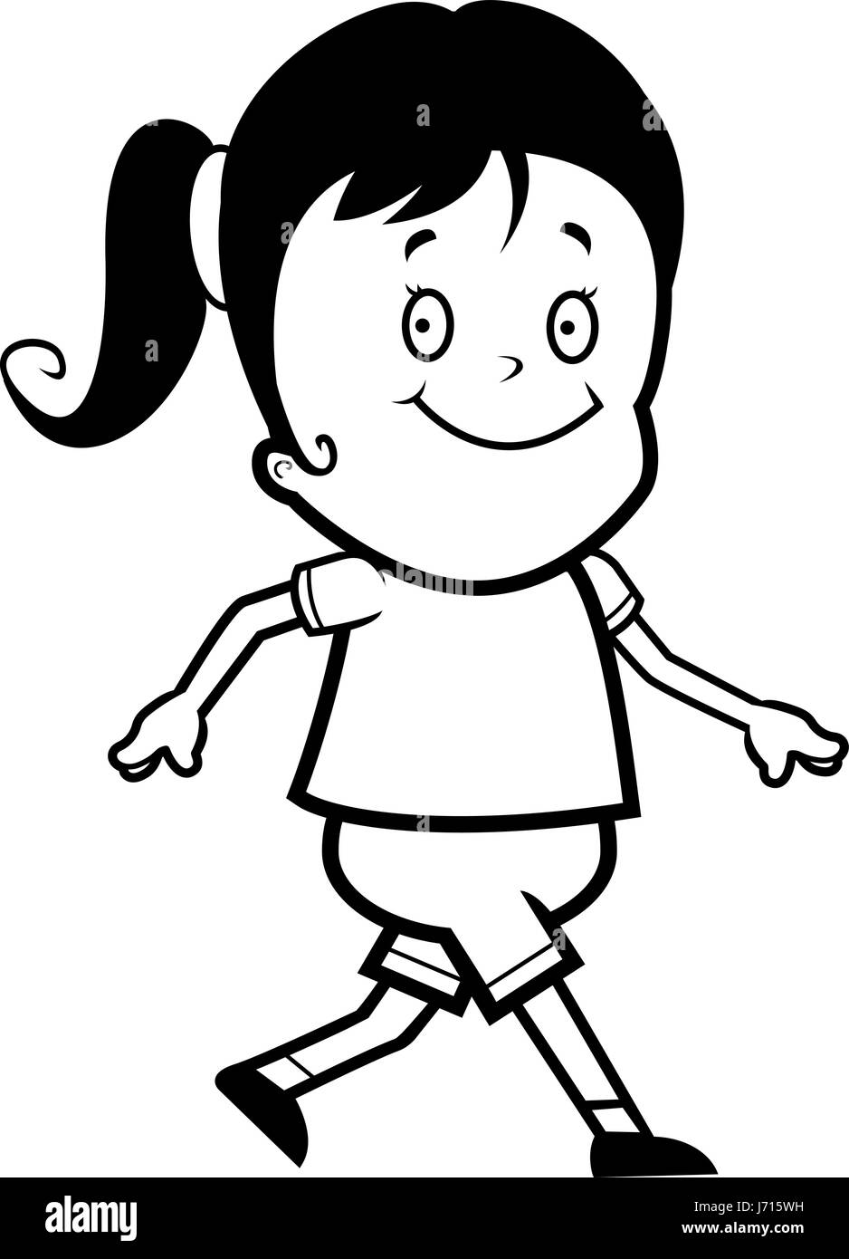 Happy cartoon girl walking smiling Black and White Stock Photos & Images - Alamy Happy cartoon girl walking smiling Black and White Stock Photos & Images - Alamy
