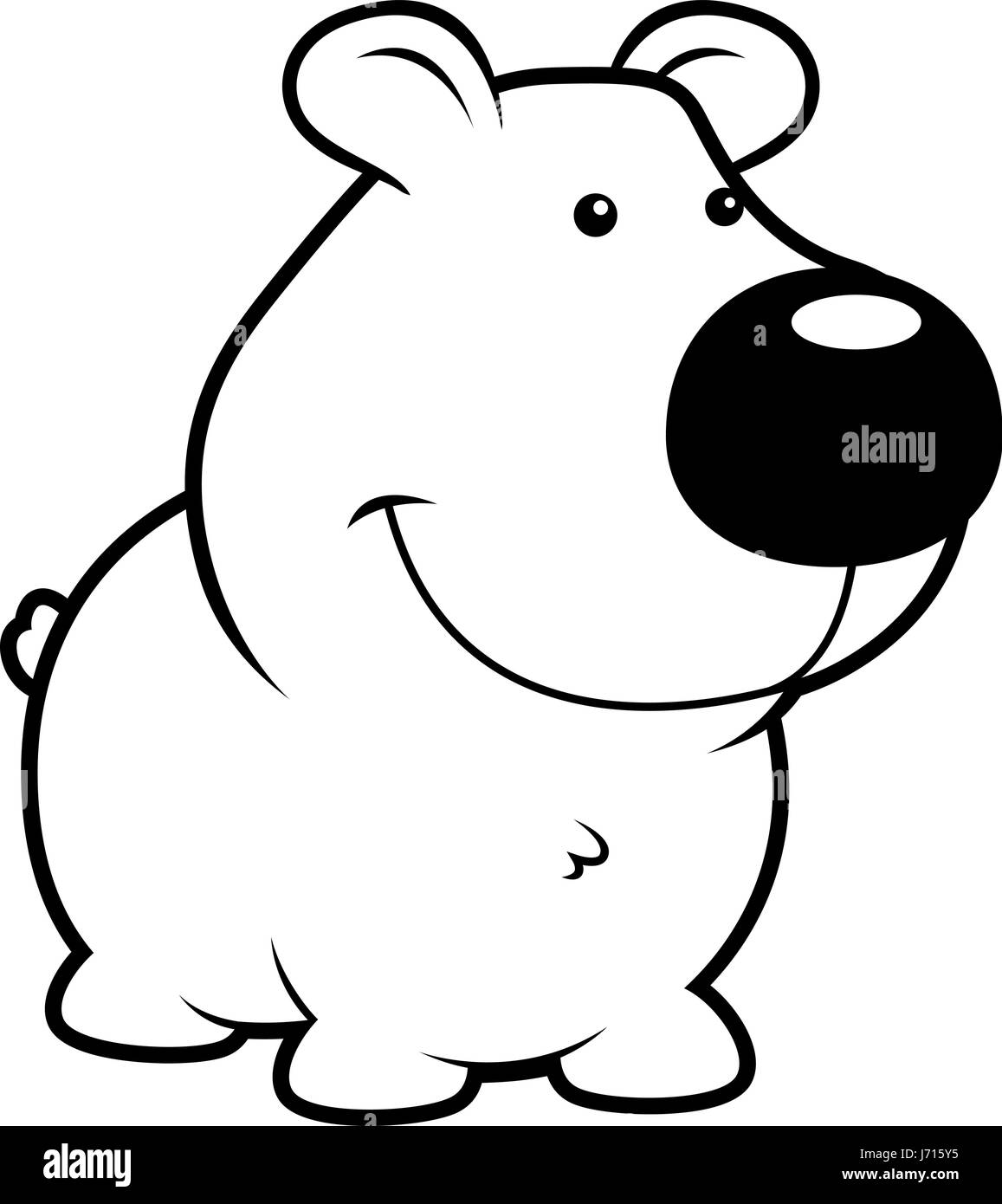 A happy cartoon bear standing and smiling Stock Vector Image & Art - Alamy