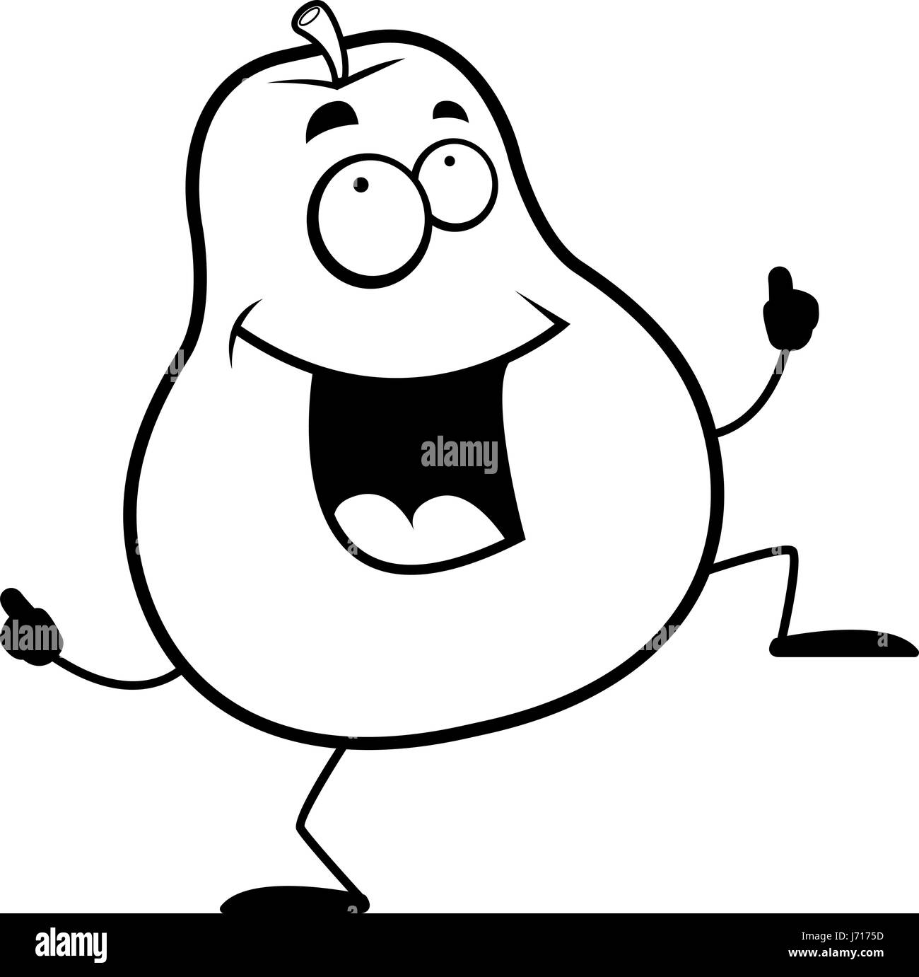 A happy cartoon pear dancing and smiling Stock Vector Image & Art - Alamy