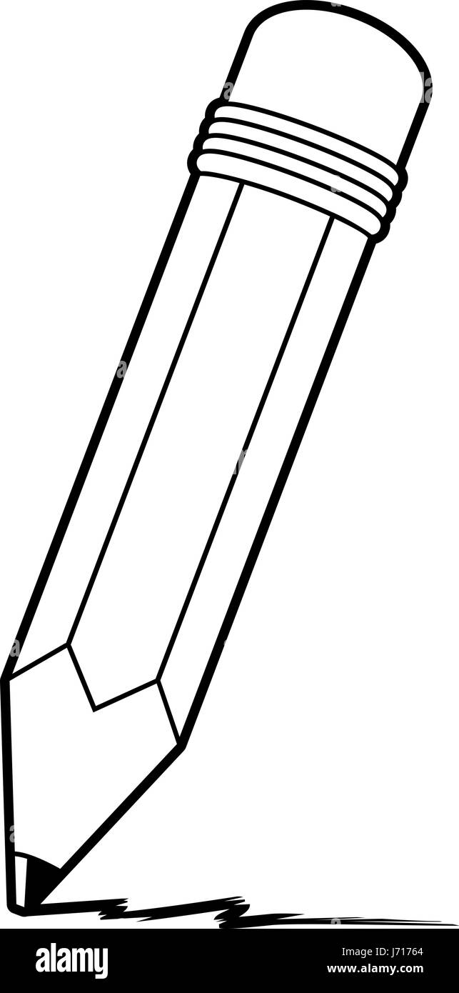 A cartoon illustration of a yellow pencil Stock Vector Image & Art Alamy