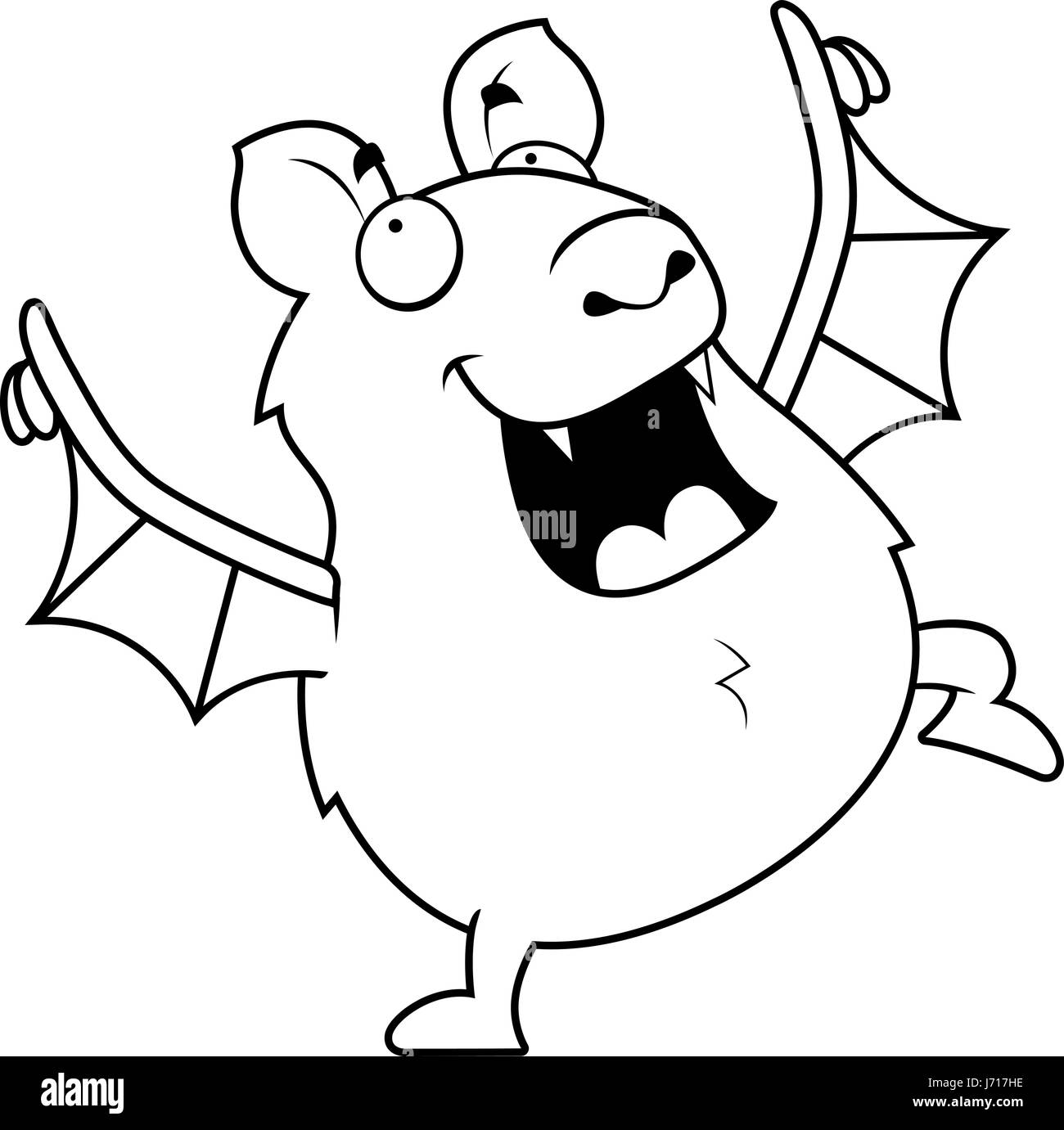 A happy cartoon bat dancing and smiling Stock Vector Image & Art - Alamy