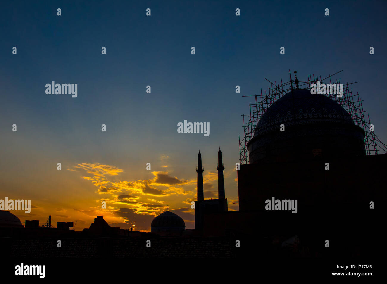 Jameh Mosque at the sunset, Yazd, Iran Stock Photo - Alamy