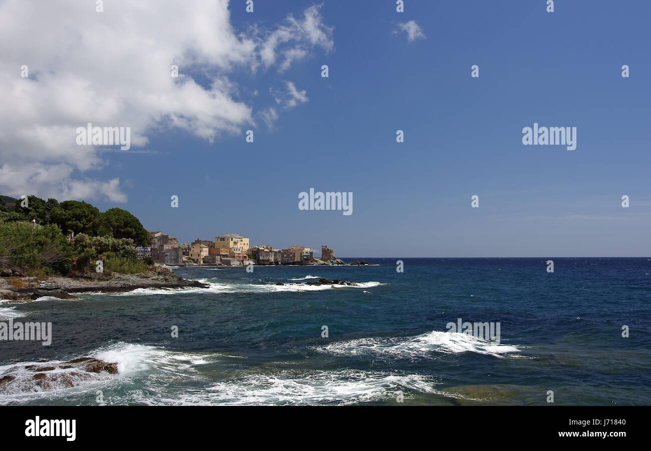 water mediterranean salt water sea ocean france mediterran corsica isle island Stock Photo