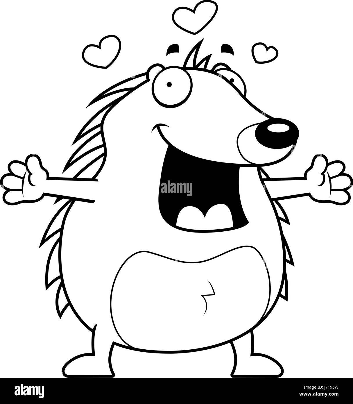 Hedgehog hug Stock Vector Images - Alamy