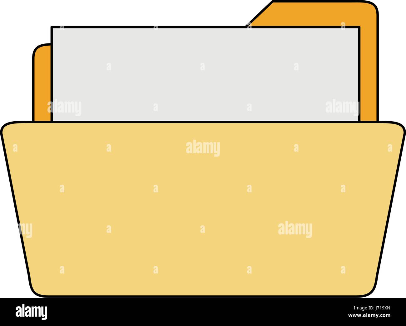 white background with opened folder with sheet Stock Vector Image & Art ...