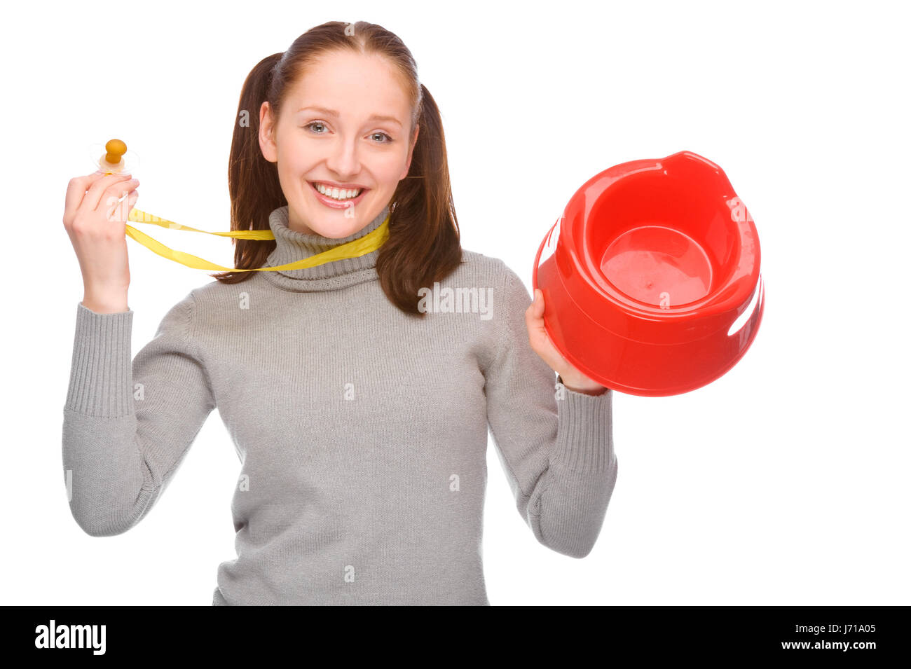 woman person pregnancy soother pregnant gestation woman laugh laughs laughing Stock Photo Alamy