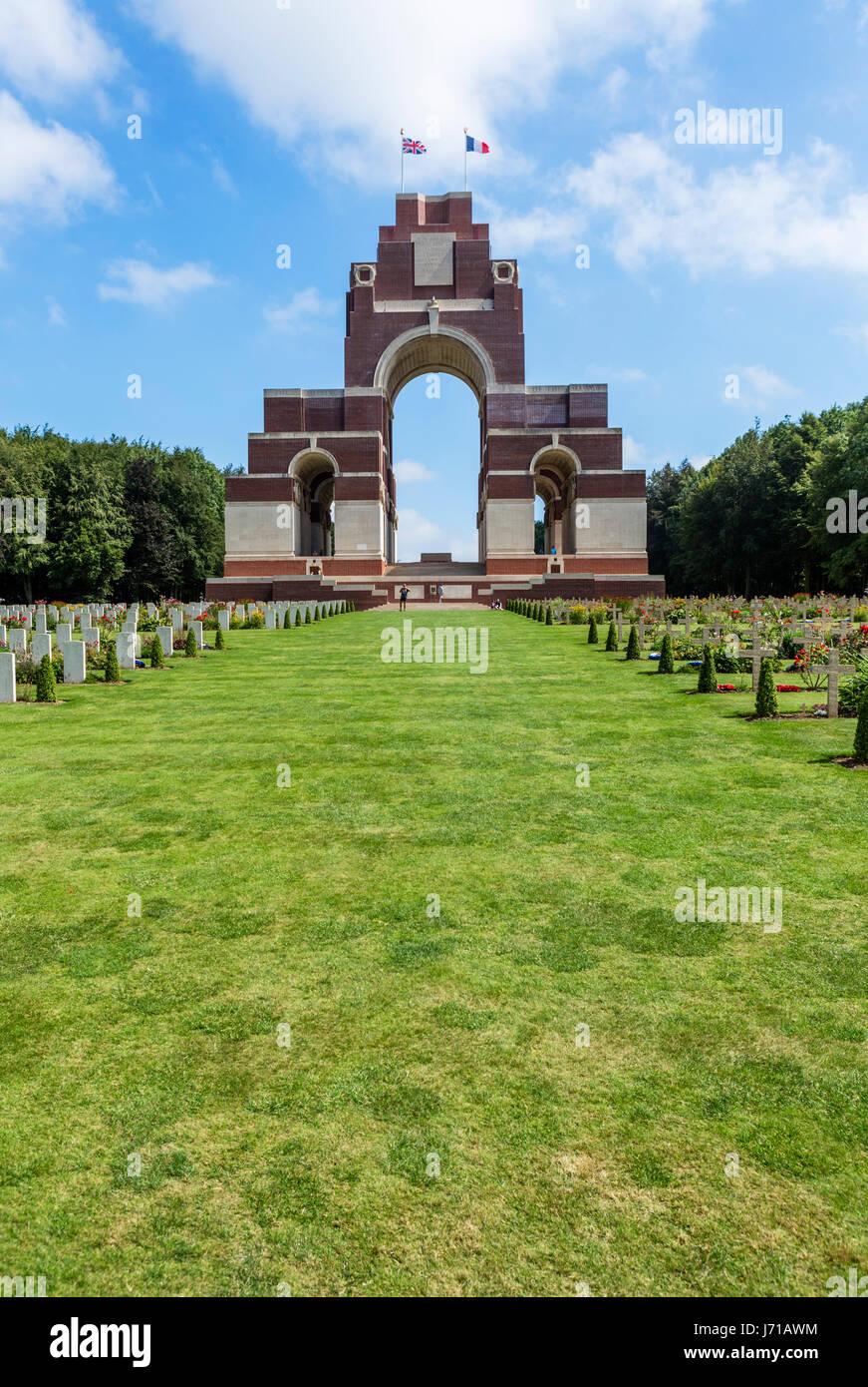 The Thiepval Memorial to the Missing of the Somme, Thiepval, France Stock Photo